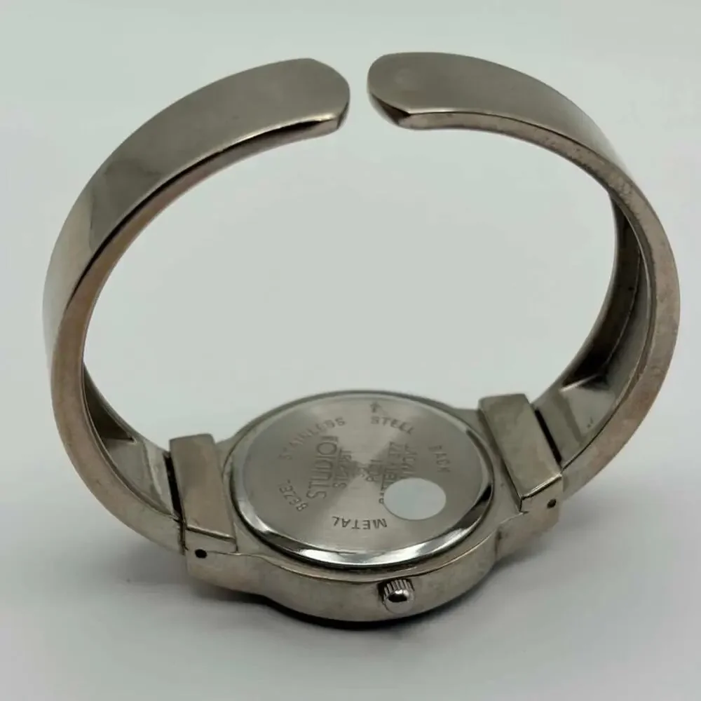 Silver Studio Time Cuff Watch